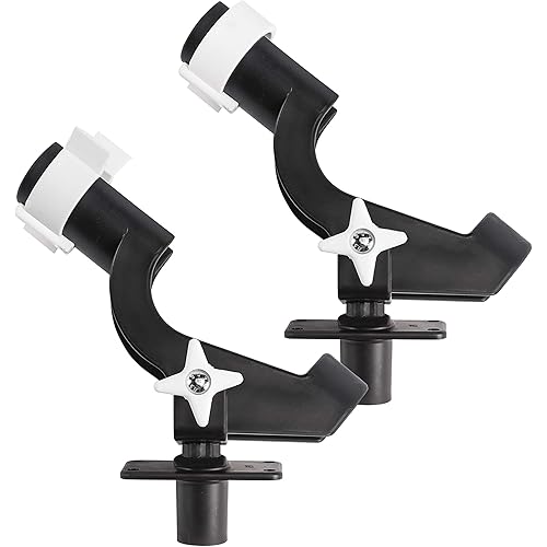 Wise 6040 Rod Tender with Flush Mount - Twin Pack, Black