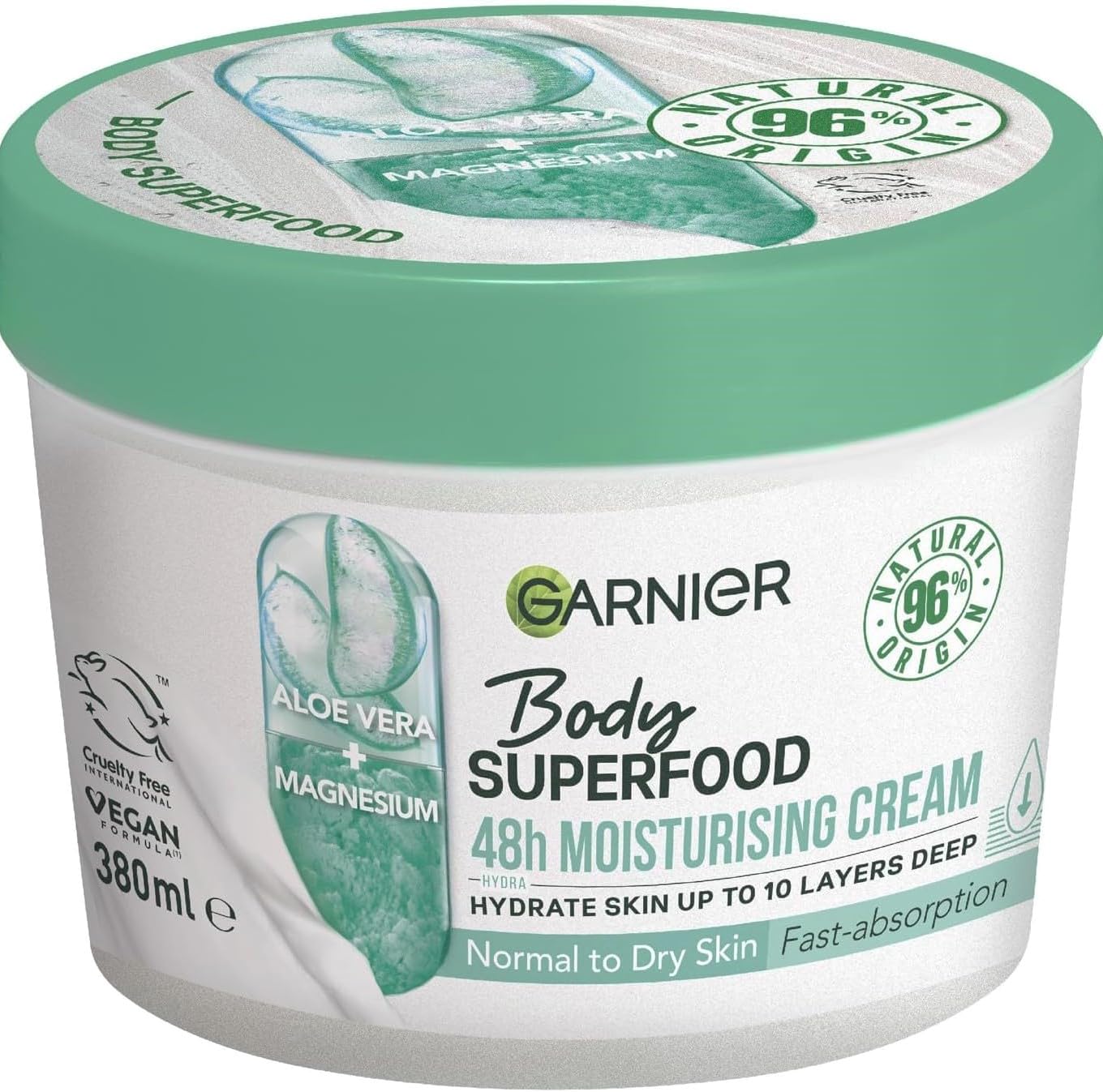 Amazon.com : Garnier Body Superfood, Body cream Aloe, With Soothing Effect  And Quick Absorption, 12.8 Fl.Oz : Beauty & Personal Care