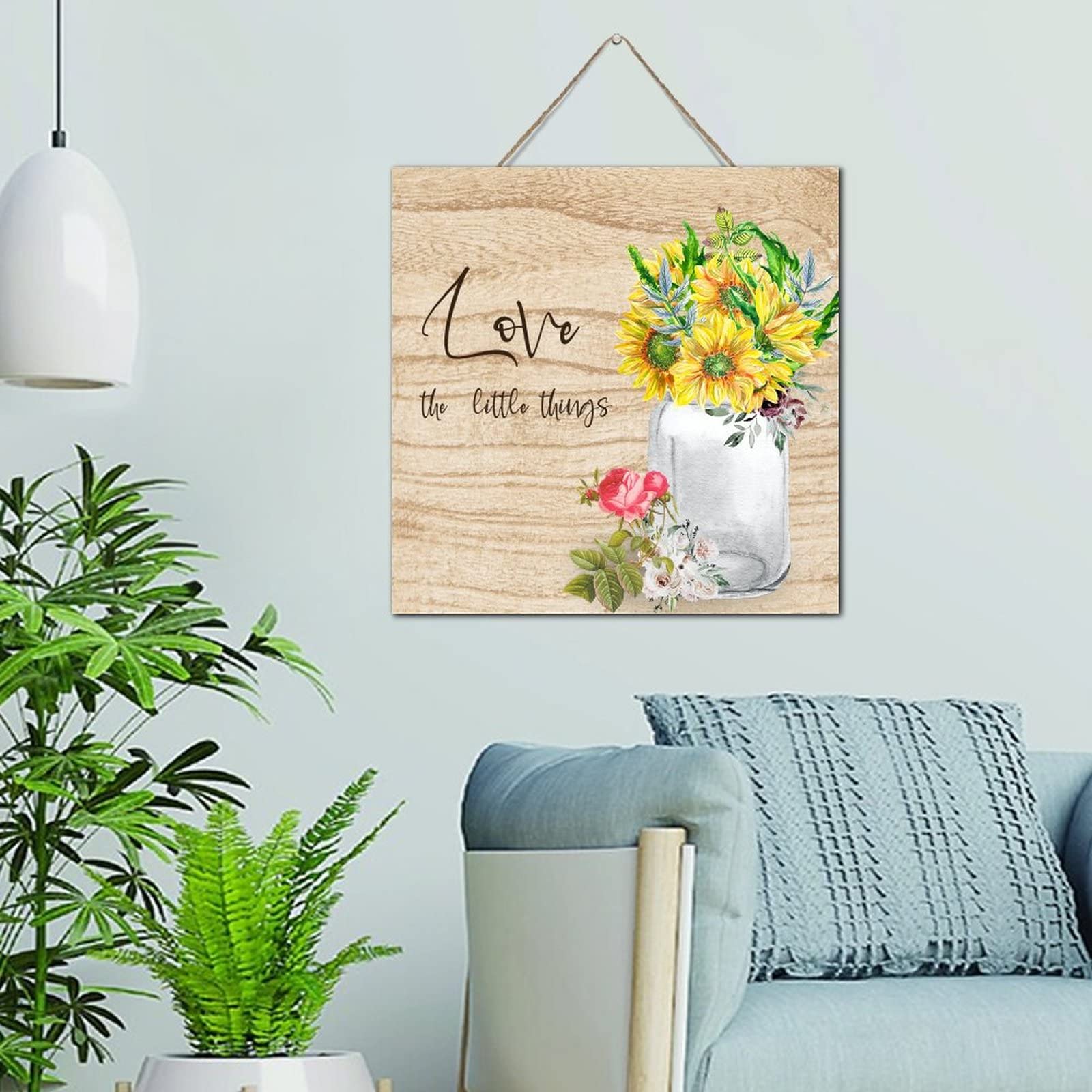 Décoration murale en bois aquarelle florale pour chambre enfant