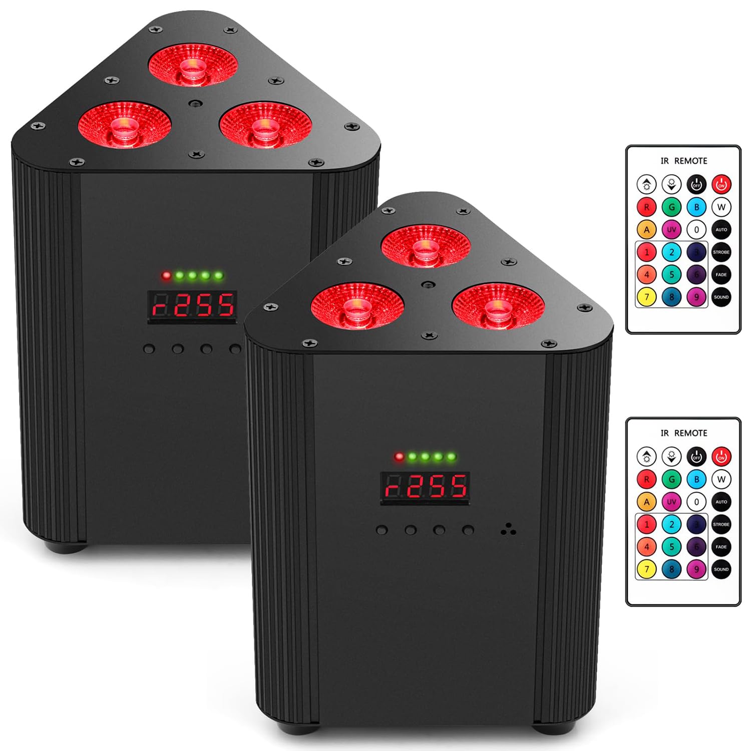 Lampe LED Rechargeable DMX projecteur de scène RGBW batterie télécommande fête Noël DJ