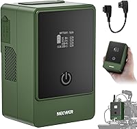 Vista 18 de Bateria V Mount Neewer PS099E con cable tipo C, 6800mAh 99Wh 14.5V Mini V Lock con pantalla OLED, carga rápida 65W PD USB C, D Tap/BP/USB A/DC