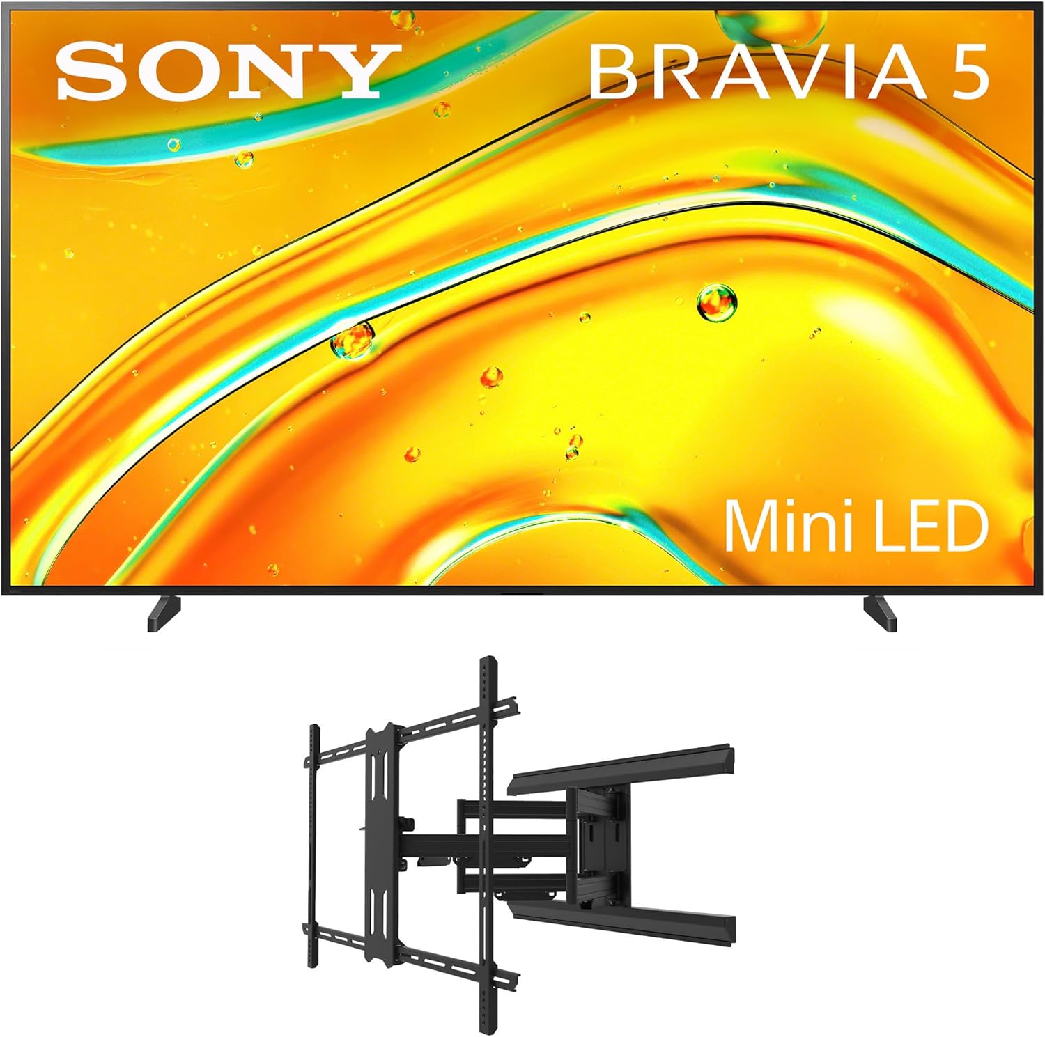 SONY K98XR50 98 Inch Bravia Mini LED 4K HDR TV with a Kanto PMX800 Full Motion Dual Stud Mount (2025) - Image 1 of 9