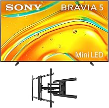 SONY K98XR50 98 Inch Bravia Mini LED 4K HDR TV with a Kanto PMX800 Full Motion Dual Stud Mount (2025)