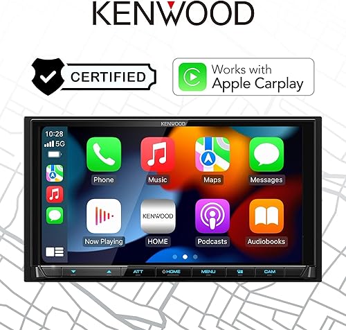 Miniatura 2 de KENWOOD DMX9708S 6.95-Inch Capacitive Touch Screen, Car Stereo, Wired and Wireless CarPlay and Android Auto, Bluetooth, AM/FM Radio, MP3 Player, USB