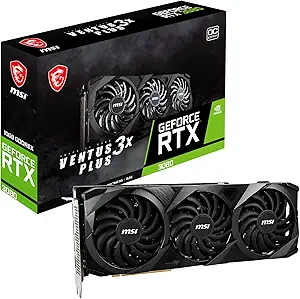 MSI Gaming GeForce RTX 3080 LHR 10GB GDRR6X 320-Bit HDMI/DP Nvlink Torx Fan 3 Ampere Architecture OC Graphics Card (Ventus 3X Plus)
