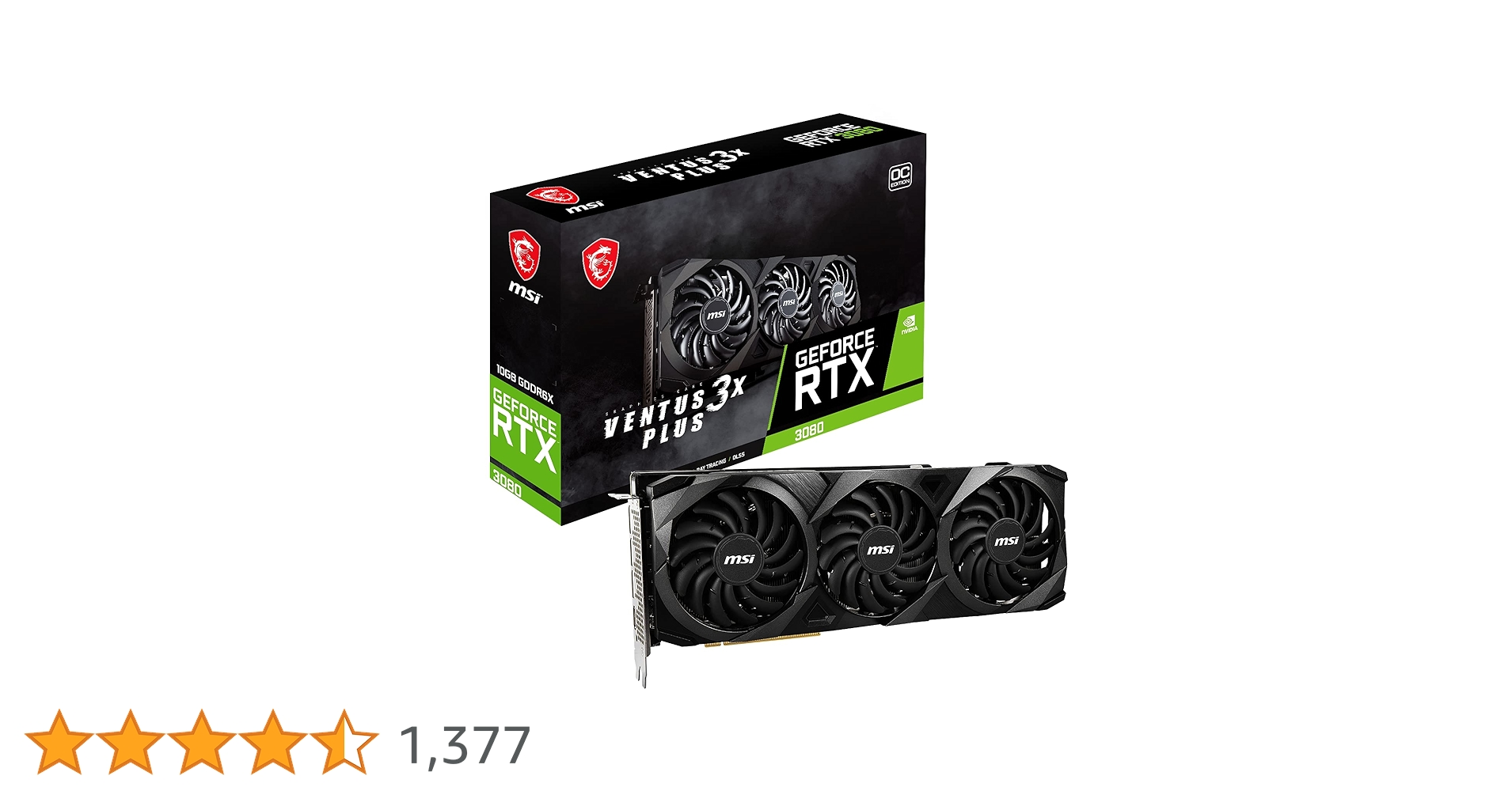 Amazon.co.jp: MSI GeForce RTX 3080 VENTUS 3X PLUS 10G OC LHR