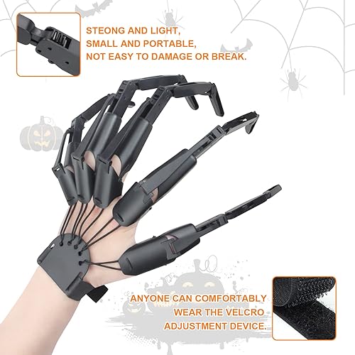 Miniatura 2 de Mano articulada para el dedo de Halloween, esqueleto aterrador, juguete de fantasma, bruja fantasma, accesorio de decoración de fiesta de Halloween