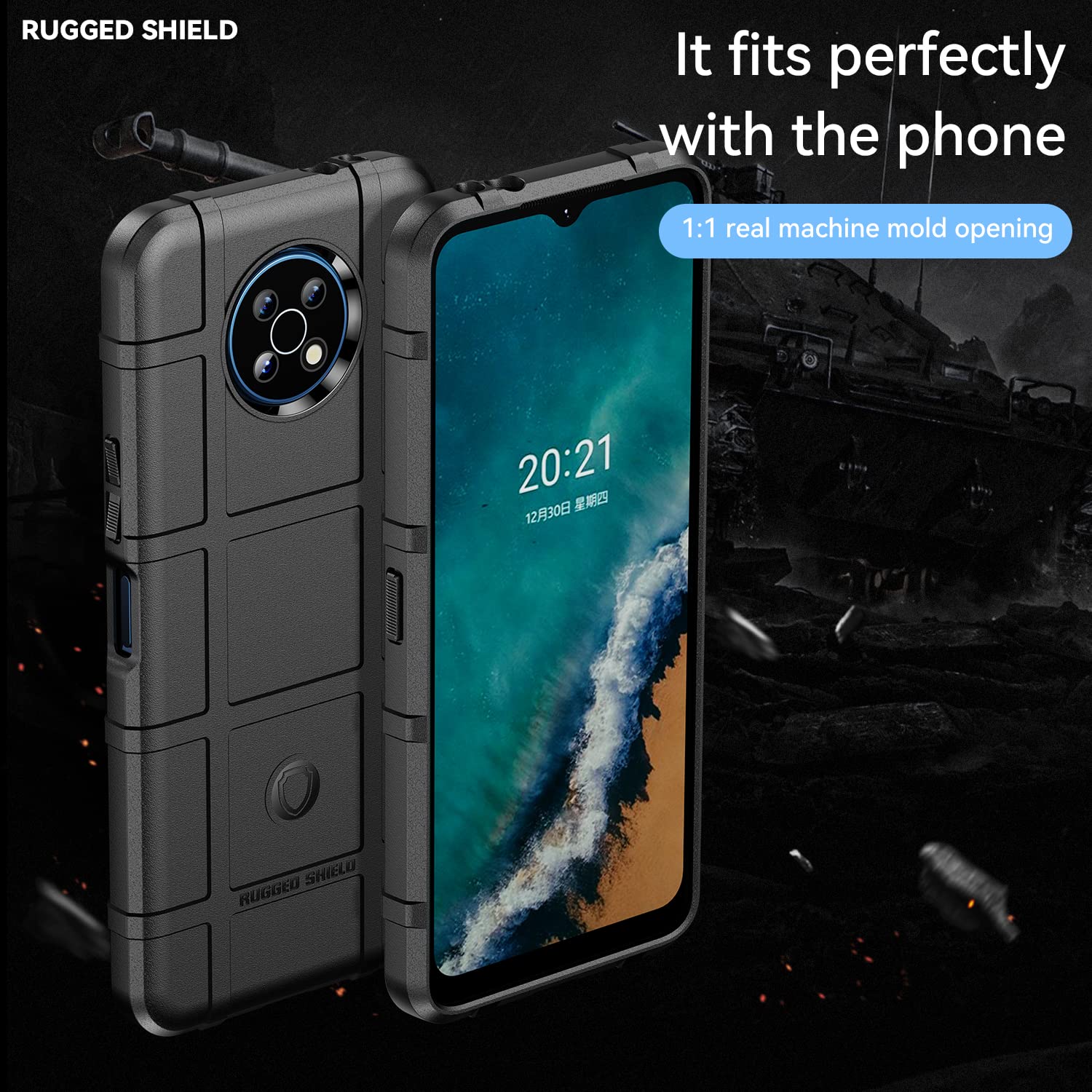 Schutzhülle Für Nokia 8.3 5G - TPU Heavy Duty Case, Stoßfest & Rutschfest, Schwarz