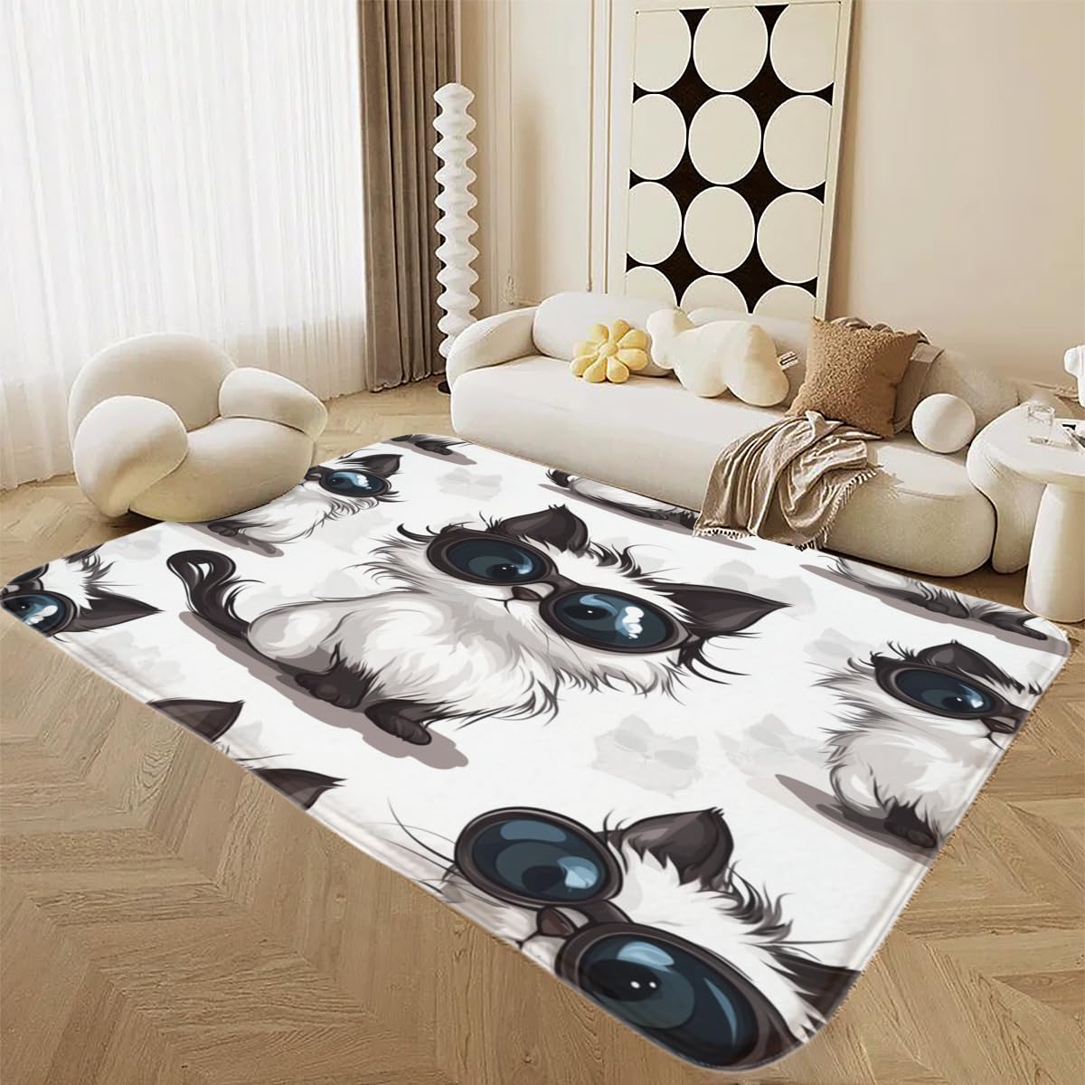 Alfombra antideslizante e impermeable Katzenss de franela para cocina