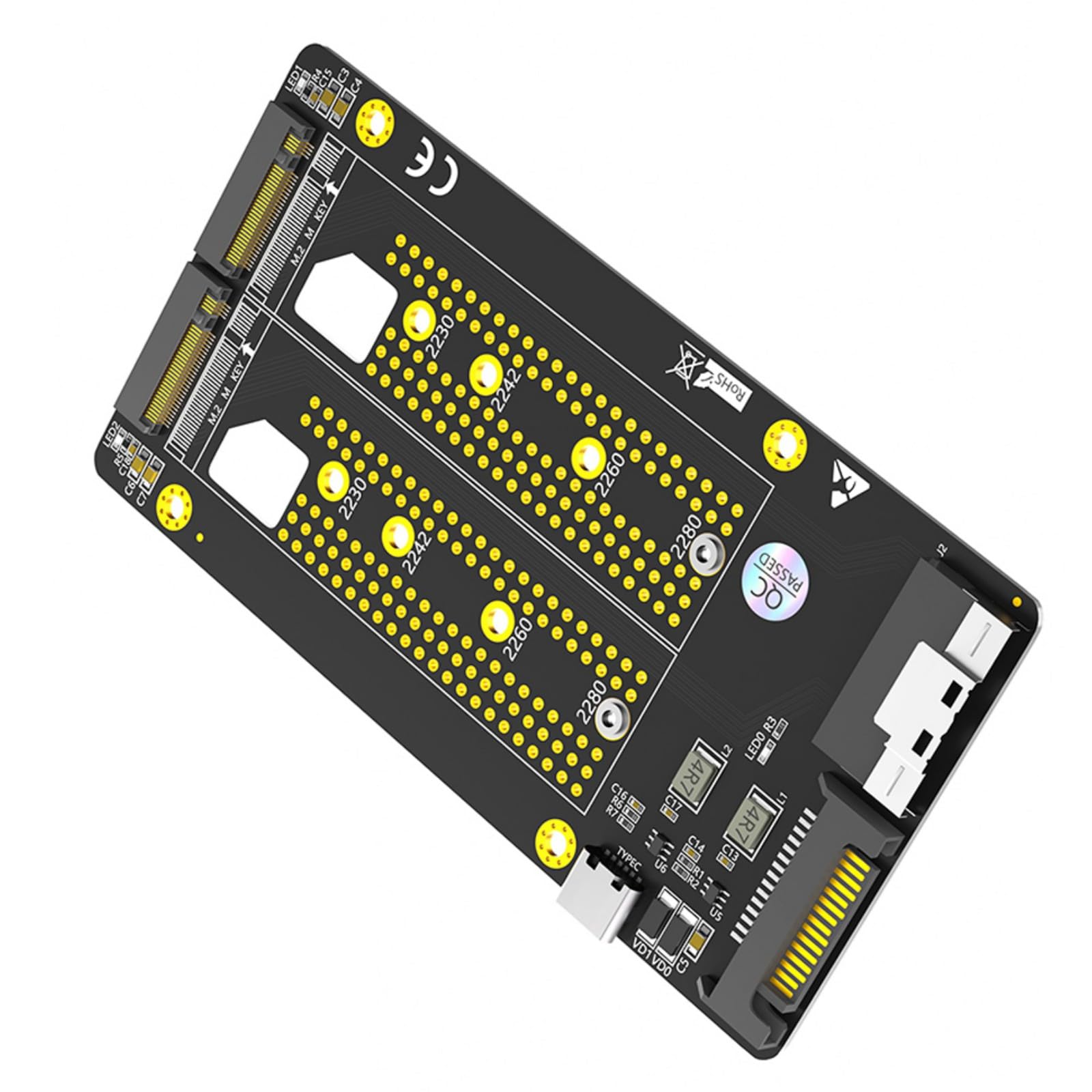 M Key PCIe NVME HDDs To SFF 8654 8X Raiser Adapter Expansion Card NVME PCIe HDDs Adapter NVME To SFF 8654 8X Adapter