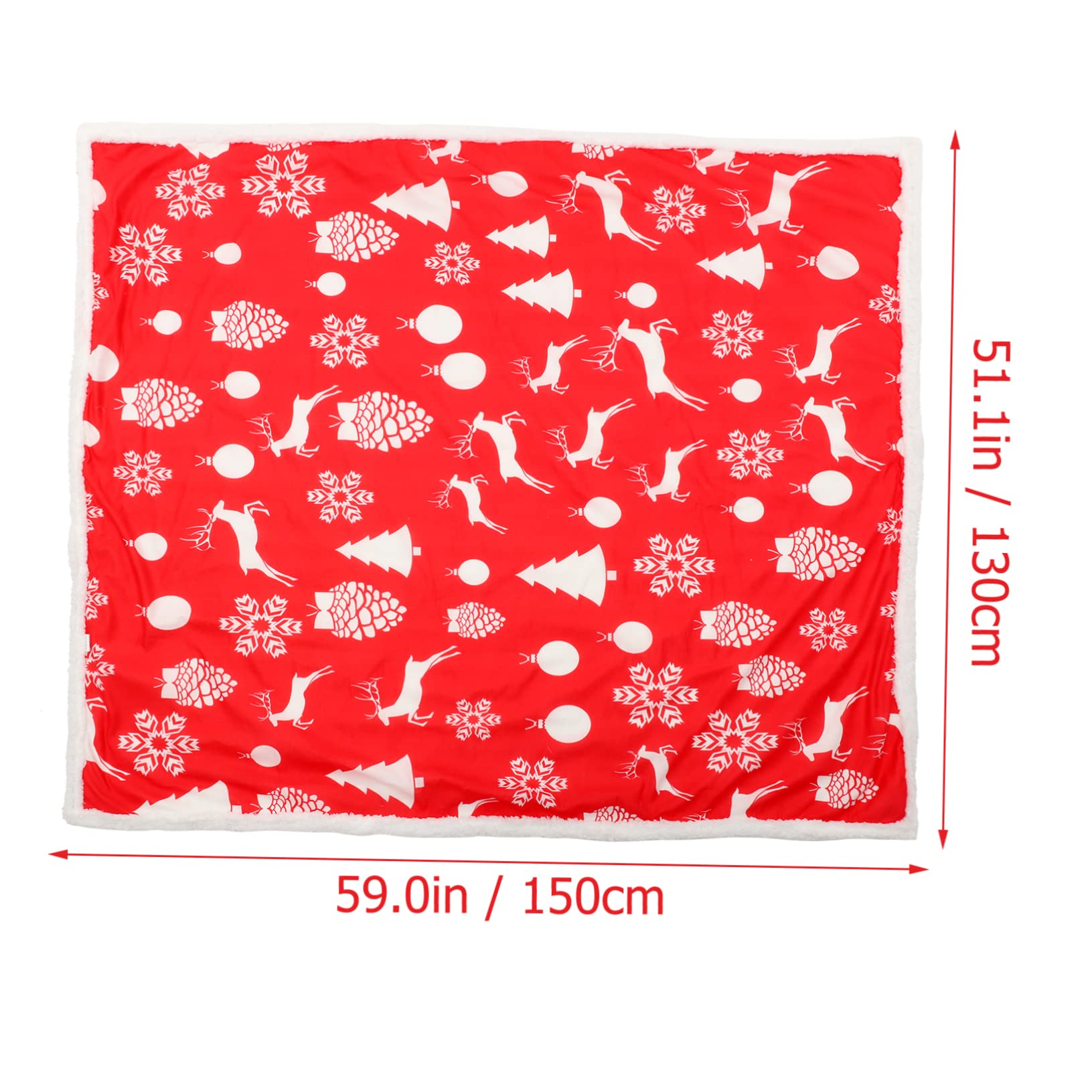 Cabilock Manta de Navidad de Felpa Gruesa Diseño 3D para Sofá, Cama o Habitación, Manta Decorativa Cálida de Invierno
