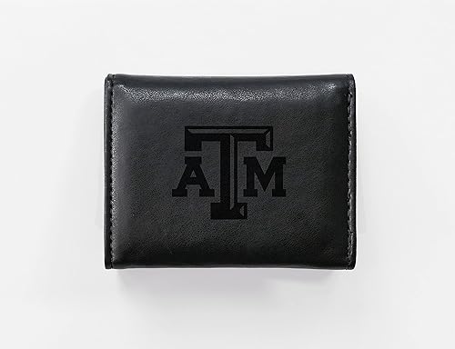 Vista 125 de Rico Industries NCAA - Cartera triple grabada con láser y tres pliegues grabada con láser, accesorio para hombre Negro