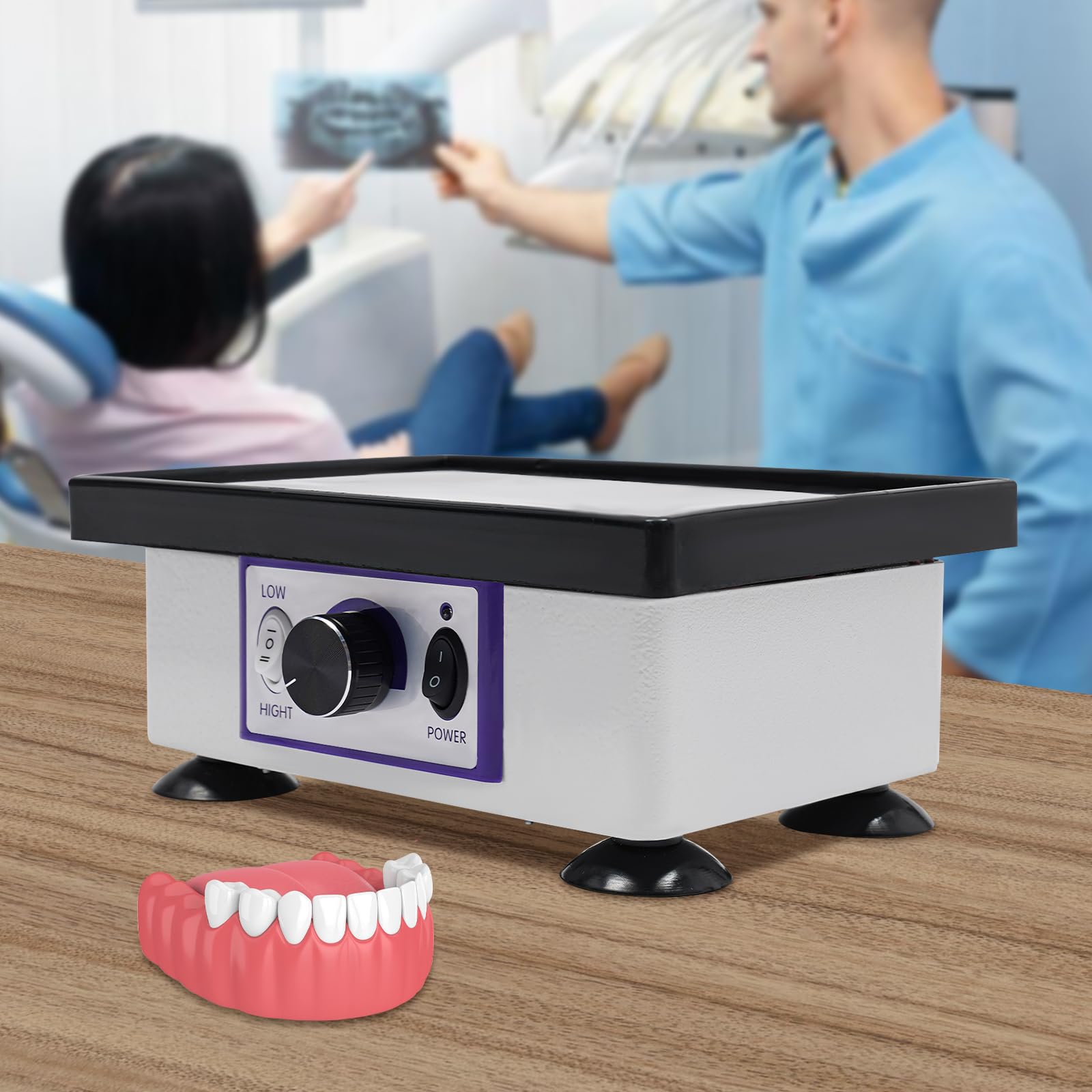 150W Dental Gipsrüttler, Square Rüttelplatte klein, 220V Dentalrüttler, Gipsrüttler gips, Lab equipment vibrator für Zahnkliniken, Krankenhäusern