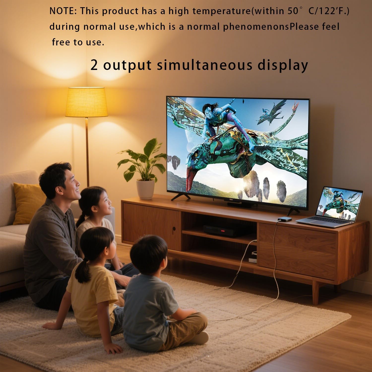 USB 3.0 to Dual HDMI Adapter, USB to 2* HDMI Same Screen Monitor Converter for Windows, macOS and Android