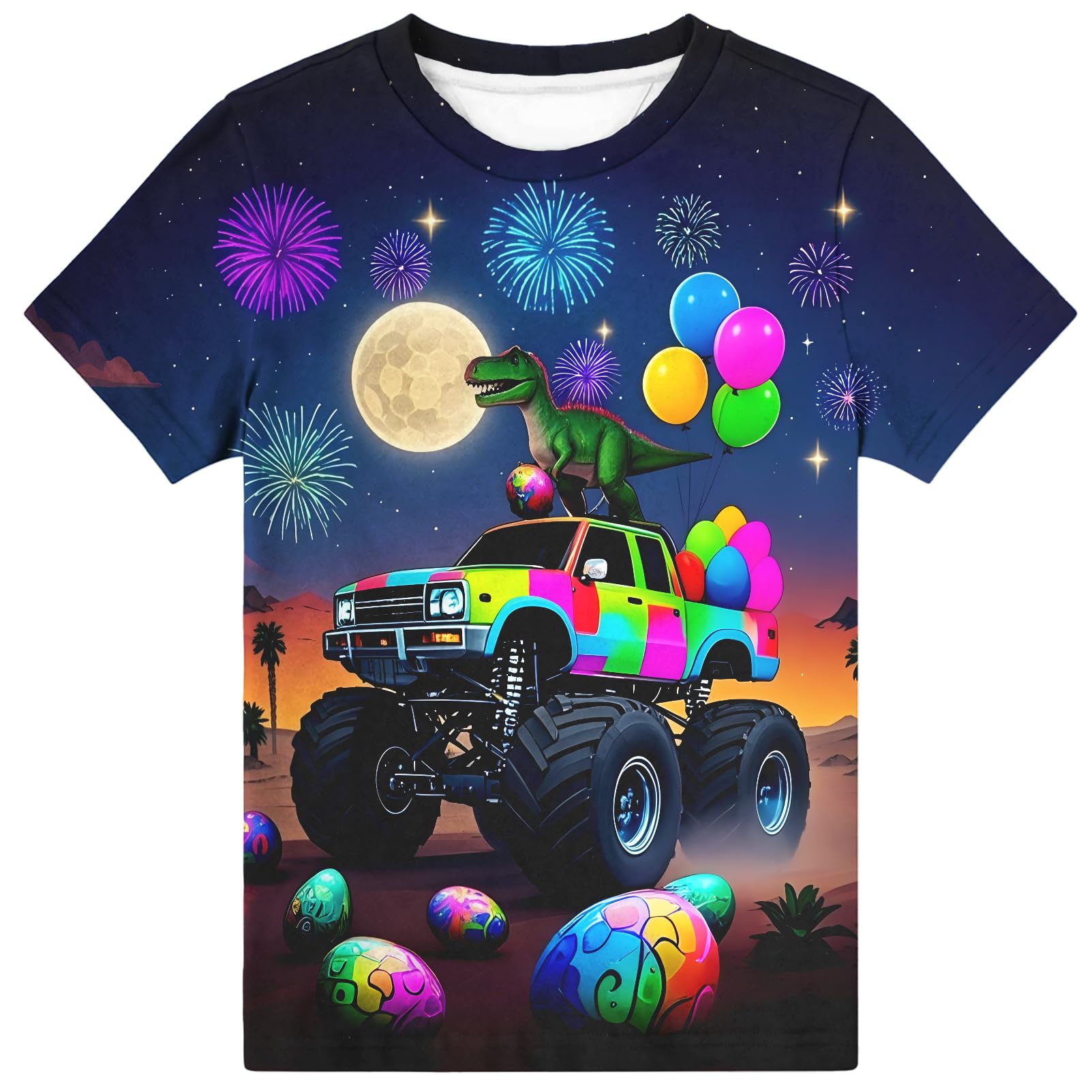 Hgvoetty Boys Girls Graphic T-Shirts Kid 3D Casual Tops Tees for 6-16 Years