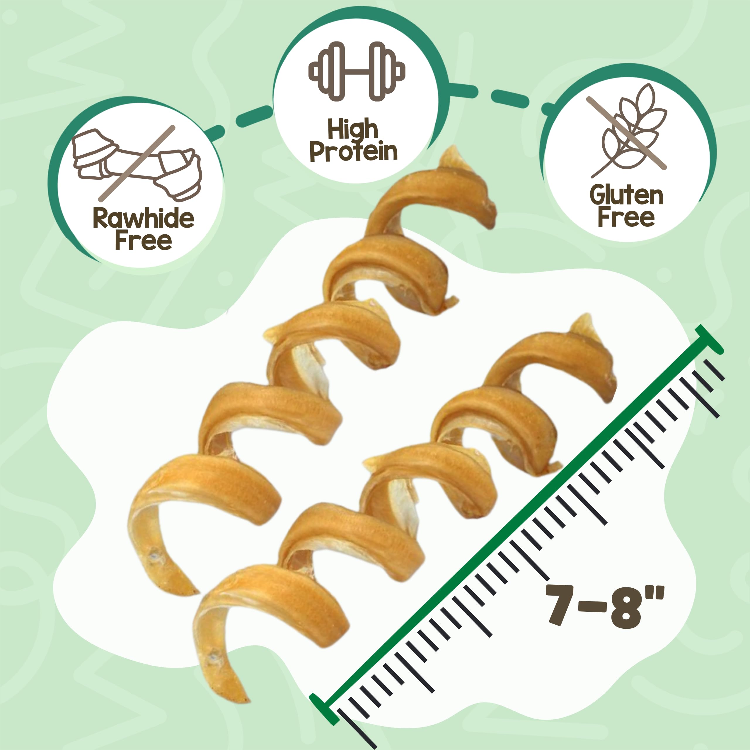 Nature Gnaws Bully Stick Springs - Muelles para Perros, Huesos de Res Naturales de Primera Calidad, golosinas masticables en Espiral de Larga duración, sin Cuero Crudo, 7-10 Pulgadas
