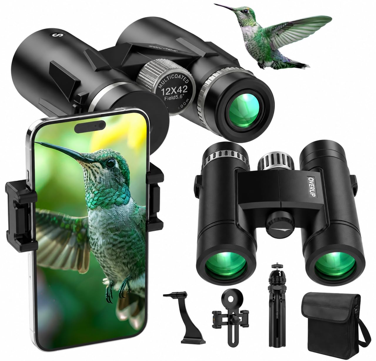 Sogries Fernglas Set [2-teilig] – 12x42 HD Fernglas mit Stativ & 10x26 Kompakt Fernglas – BAK4 Prismen & FMC Optik, Wasserdicht – Für Vogelbeobachtung, Wandern & Outdoor