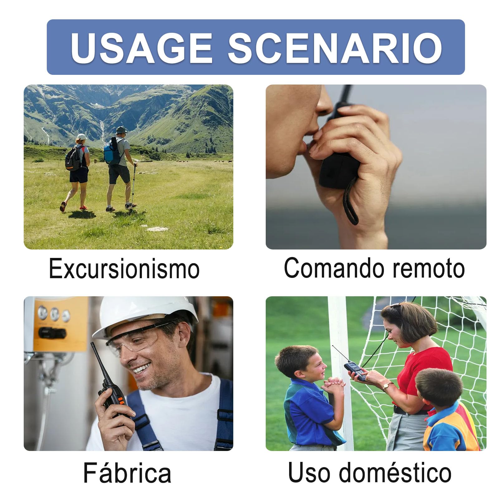 Walkie Talkie PMR446 Sin Licencia Pofung PT88E Walkis Profesional 4 Piezas | 16 Canales Radio Comunicador,1500mAh Walkie Talkie Largo Alcance USB Recargable Radio Portátil,para Adultos Senderismo