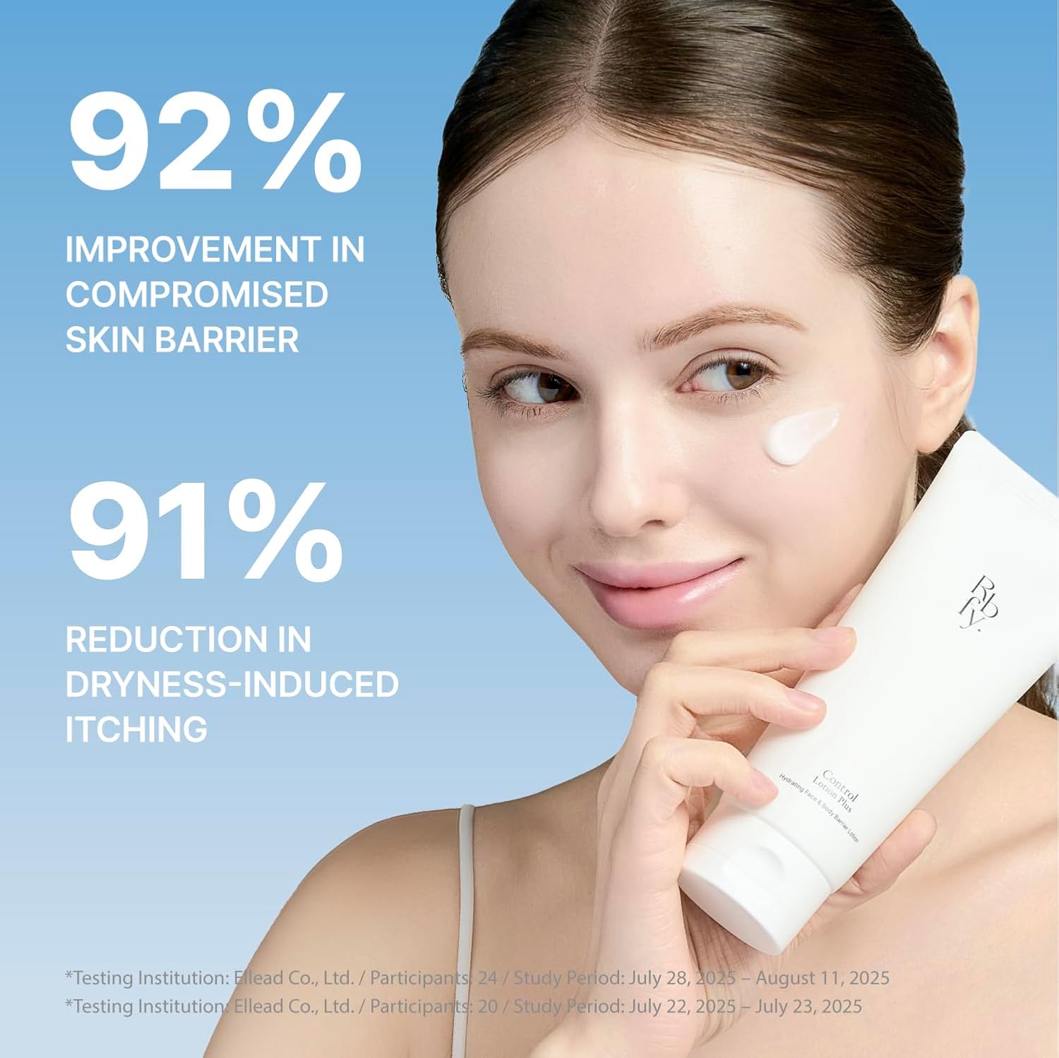 Rbfy. Control Lotion Plus - Lightweight Face Moisturizer for Hydrating, Soothing & Barrier Support with Multi-Layer Hyaluronic Acid. For Face & Body. Korean Skincare for the Whole Family (5.07 fl oz.)