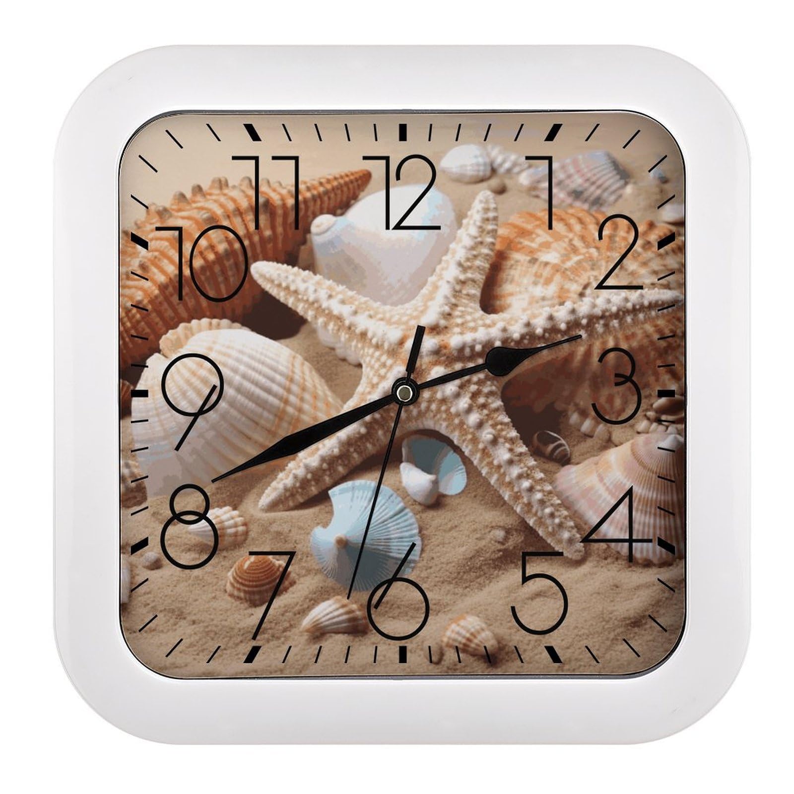 Horloge murale carrée moderne et minimaliste MUSM à piles haute précision