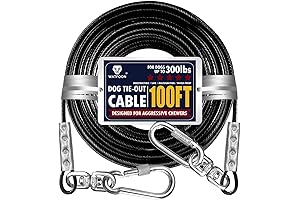 Extra Strong 100ft Tie Out Cable Chain for Large Heavy Duty Dogs Outside