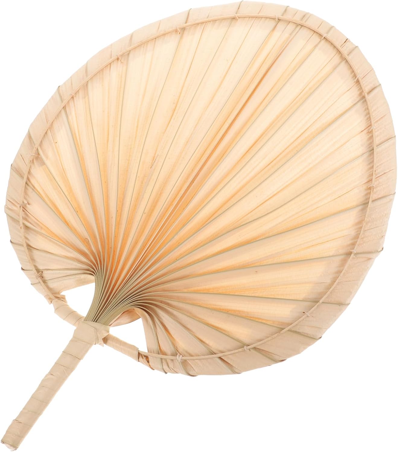 Handmade Palm Leaf Decorative Fan for Beach Party and Barbecue
