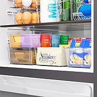 Vista 8 de Stackable 6 Pack Snack Organizer for Pantry Shelf,Clear Pantry Organizers and Storage Bins for Fridge,Office,Cupboard,Plastic Pantry Snack Organizer