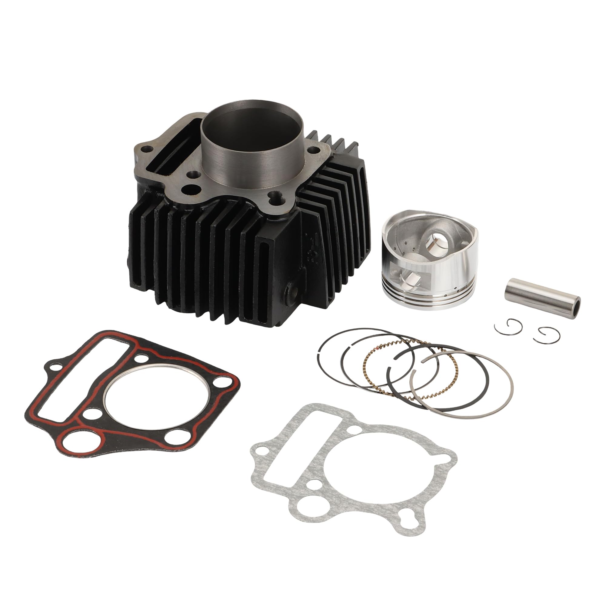 WOOSTAR 54mm Hierro Big Bore Cilindro con Pistón Kit Reemplazo para C90 JH90 C100 C110 CT100 JH110 DY110 QJ110-9 ZS110 152FMH 125cc Motocicleta Motor ATV Go Kart Dirt Pit Bike
