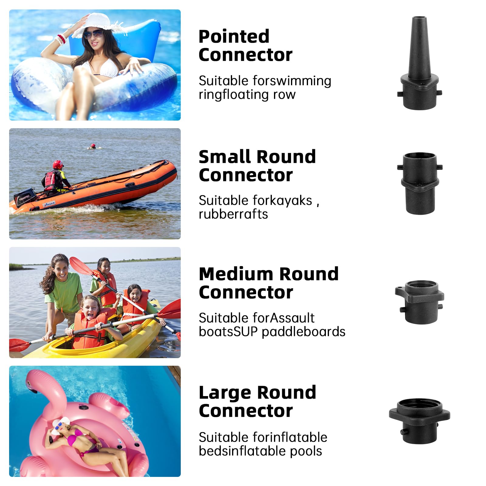 Adaptateur Valve De Pompe Sup Adaptateur De Kayak, Adaptateur De Pompe SUP Pour Radeau Nautique De Bateau Stand Up Paddle, Adaptateur De Gonflage De Valve Dair De Pompe à Air De Bateau