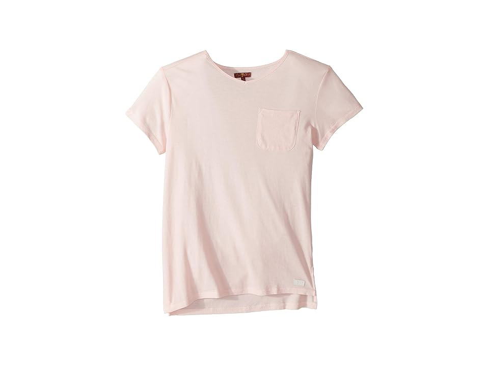

7 For All Mankind Kids High-Low V-Neck Pocket Tee (Big Kids) (Potpourri) Girl's T Shirt