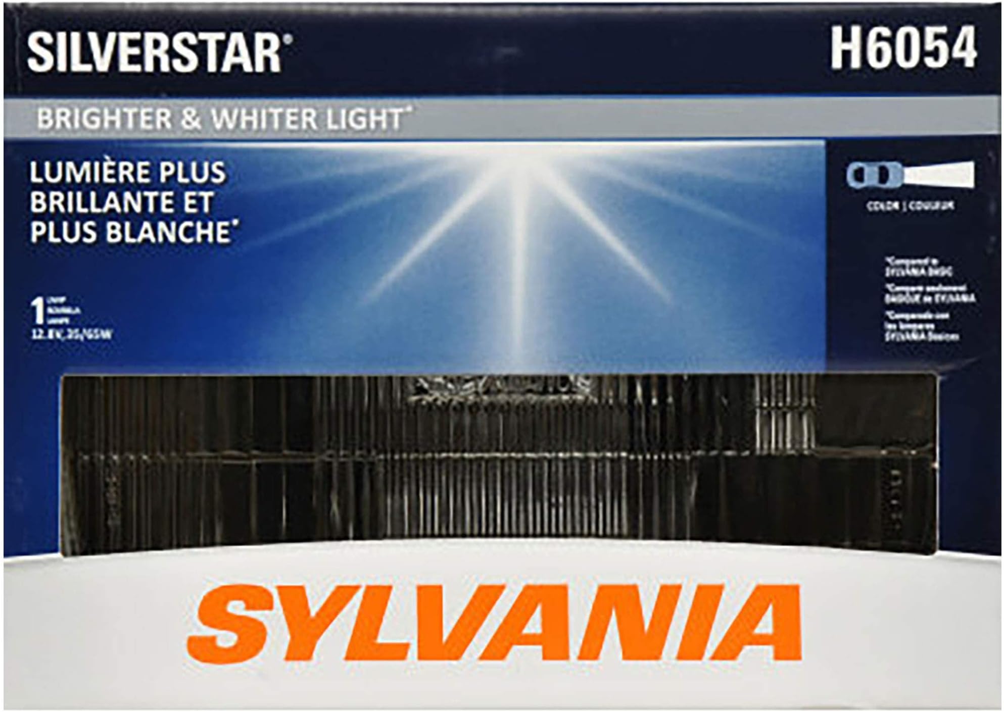 SYLVANIA - H6054 SilverStar Sealed Beam Headlight - High Performance Halogen Headlight Replacement (142x200), Brighter & Whiter Light for Added Clarity Down Road and Sideroad, (Contains 1 Bulb)
