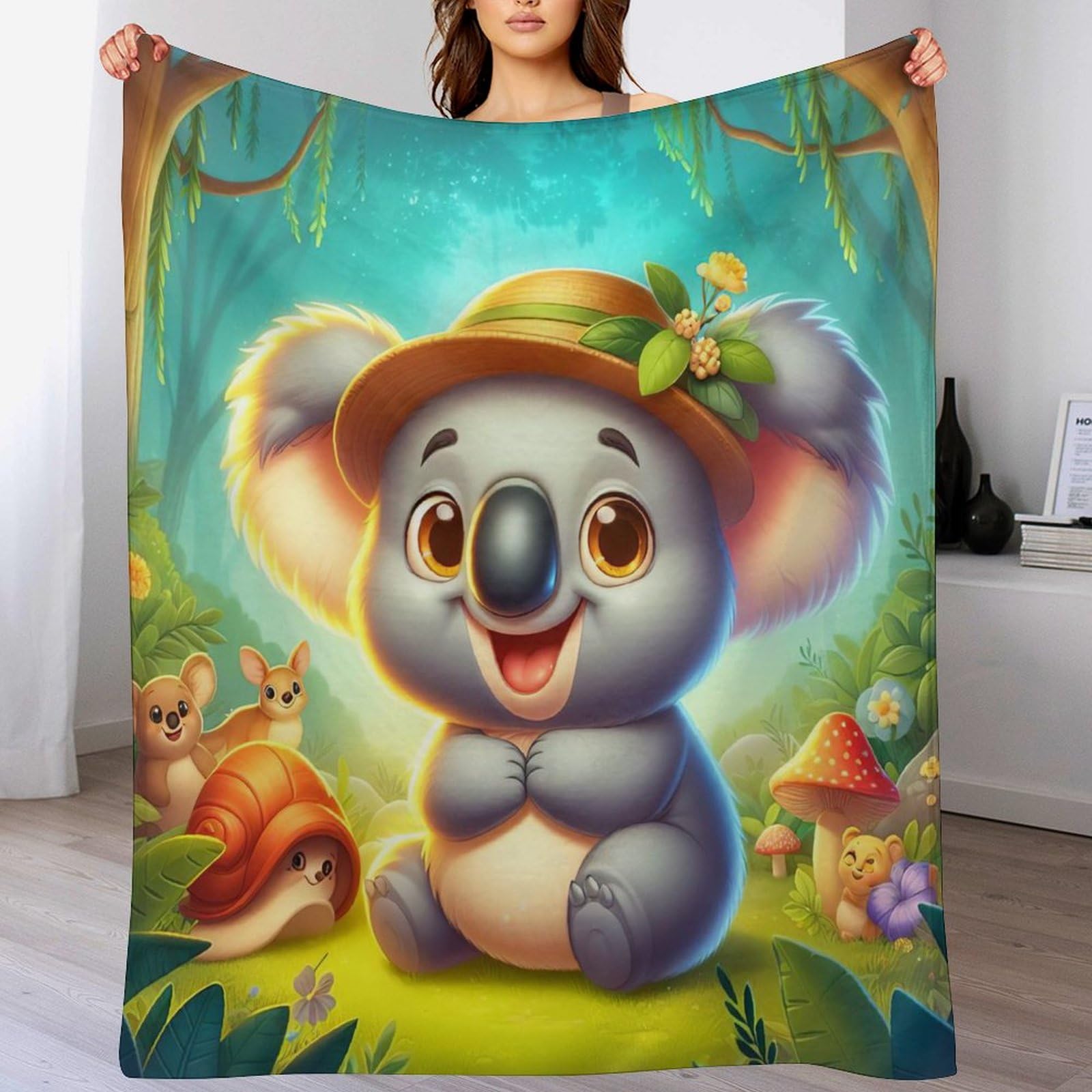 Couverture polaire koala contre les soirees fraiches : le plaid moelleux et leger
