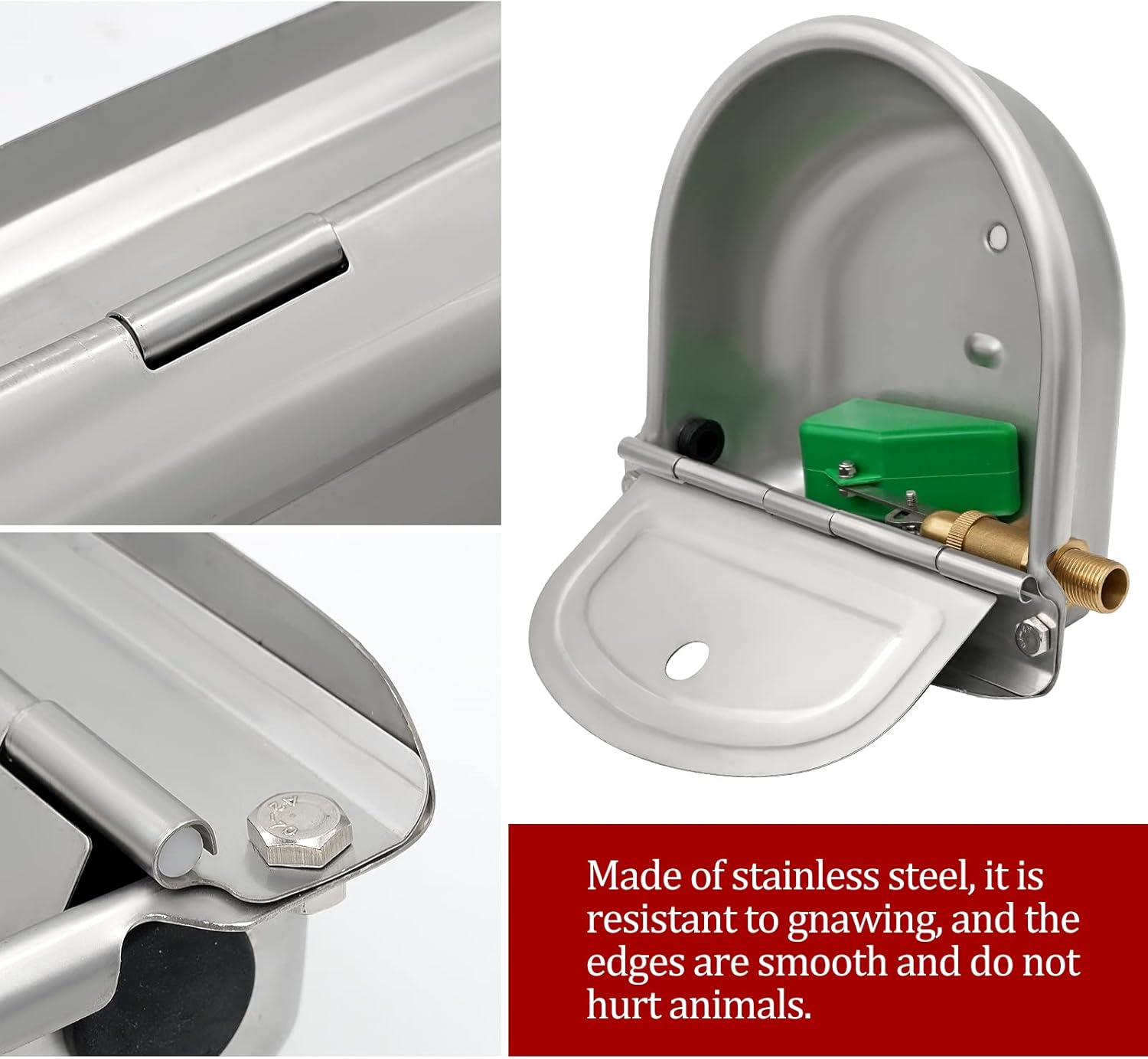 Automatic Water Bowl Dispenser, Livestock Water Trough with Drain Plug for Dog Horse Cattle Cow Pig Sheep Pet : Pet Supplies