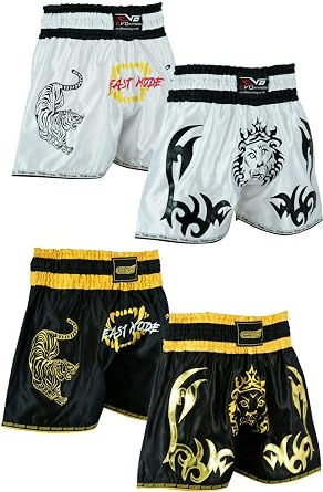 EVO Fitness Muay Thai Shorts MMA Kick Boxing Martial Arts Fight Gear