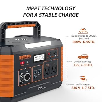 NGTeco Portable Power Station - 1000Wh/270000mAh with AC/DC
