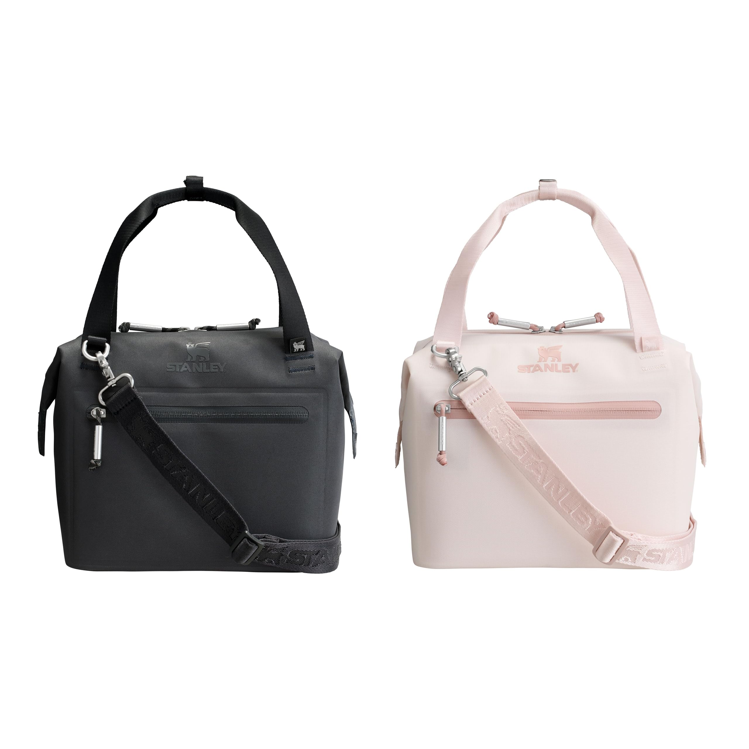 Stanley All-Day Julienne Mini Bolsa Nevera 7L - Asa Superior - Poliéster 100% Reciclado - Apertura con Cremallera - Correas Ajustables - Bolsillos Laterales de Malla Elástica - Rose Quartz