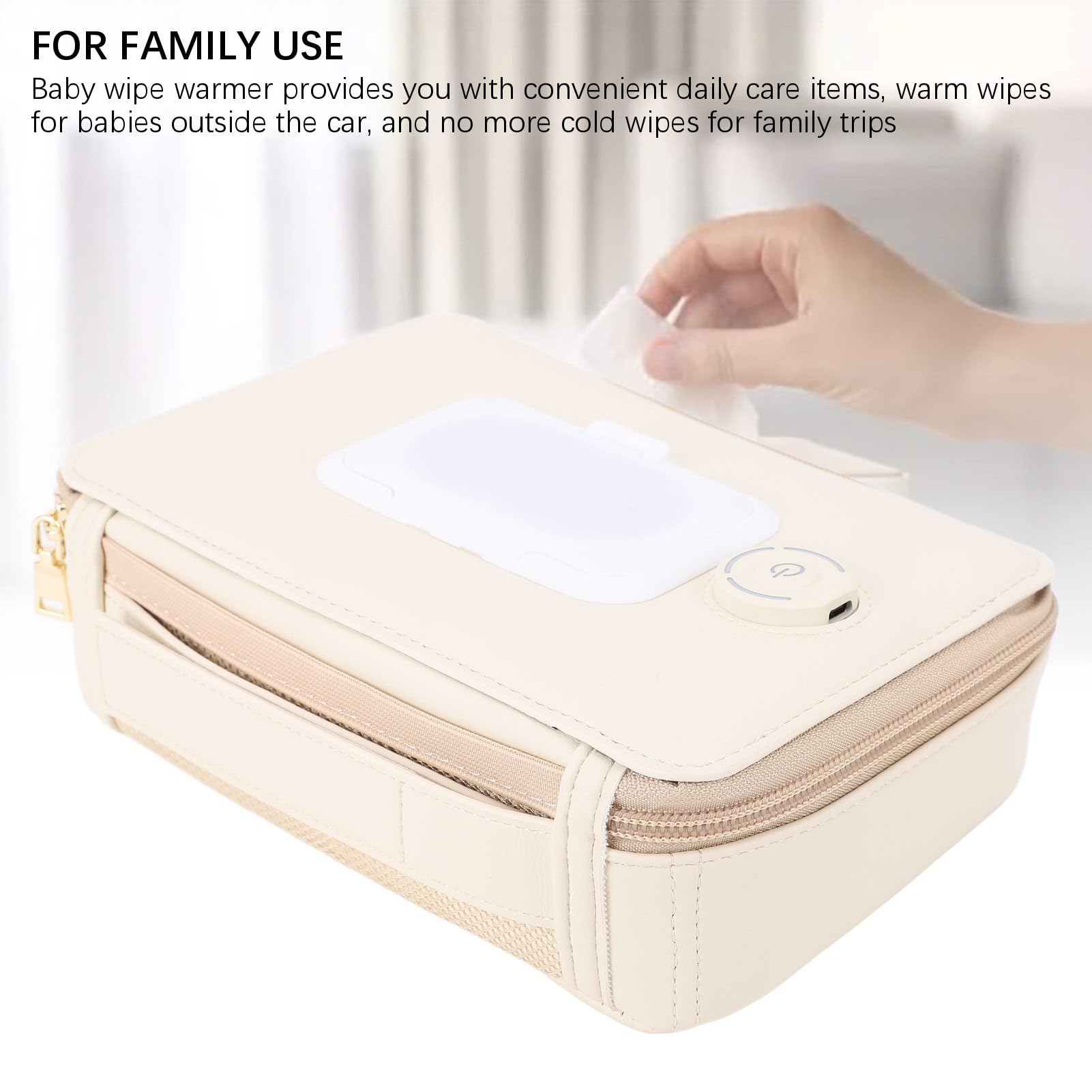 Generic Scaldasalviette, Scaldasalviette per Neonati in Pelle PU con Funzione di Riscaldamento Integrata, Scatola per Fazzoletti Umidi a Temperatura Costante per Casa, Viaggio,