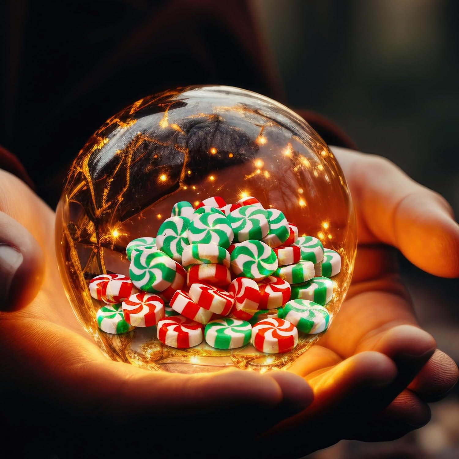 Giegxin 60 Pcs Christmas Fake Candy Decor Christmas Miniatures for Crafts Fake Peppermint Ornaments Christmas Mini Candy Canes Decor for Xmas Tree Party Decor Miniatures DIY Craft (Red, Green, White) image 5