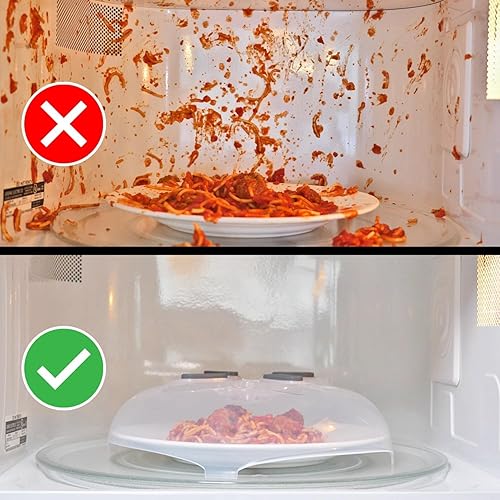 Miniatura 5 de HOVER COVER Cubierta magnética contra salpicaduras, tapa transparente de 12 pulgadas sin BPA, protector de placa ventilada con rejillas de