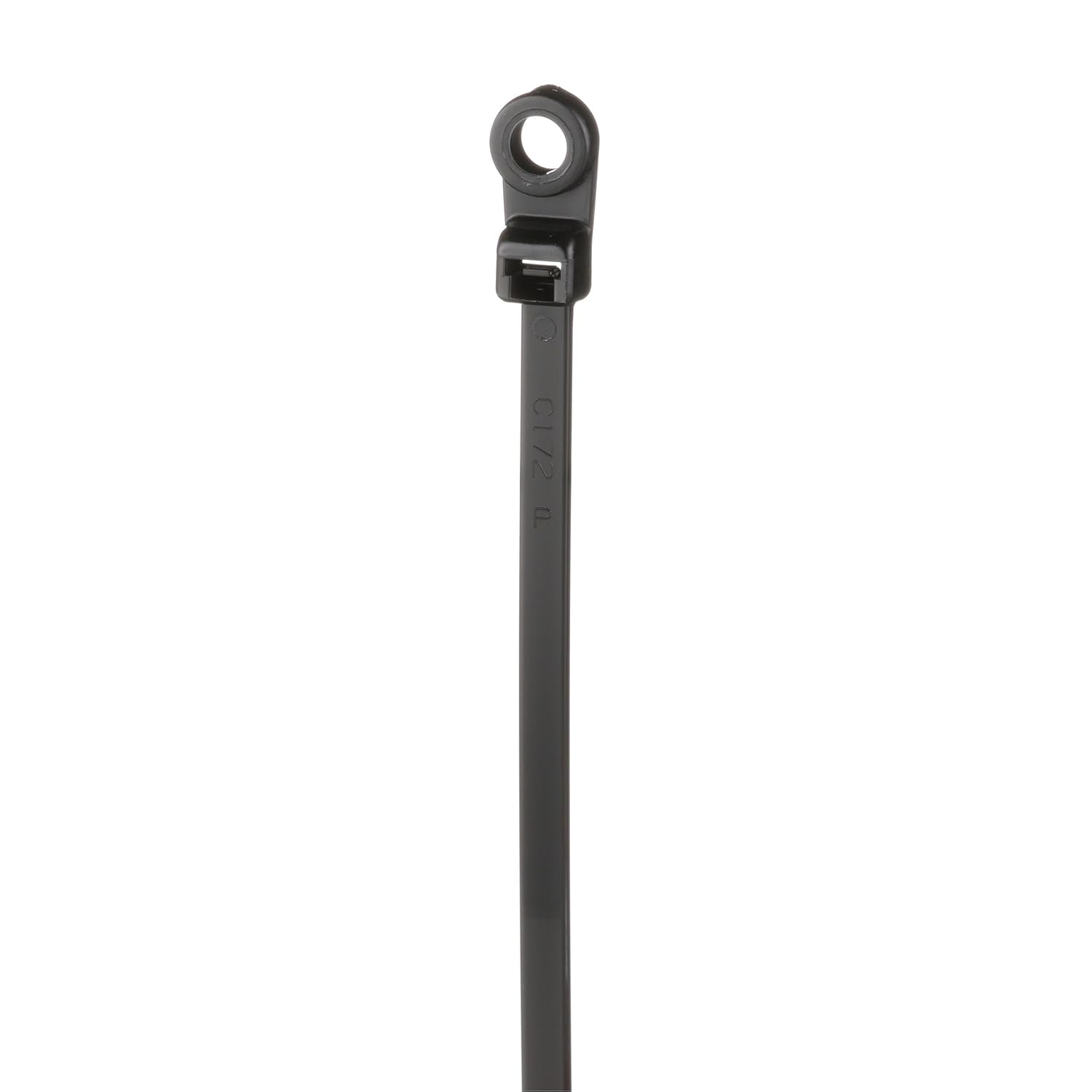 Panduit PLC2S-S10-C0 Pan-Ty 7.9" Standard Locking Clamp Tie, Indoor/Outdoor, UV/Weather-Resistant Nylon 6.6, 50 Lb. Tensile Strength, Screw Size #10, Cord Management, Black (Pack of 100)
