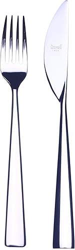 MEPRA Energia 103622006 - Juego de cubiertos Moka (24 piezas) - Vajilla metálica, cubiertos aptos para lavavajillas