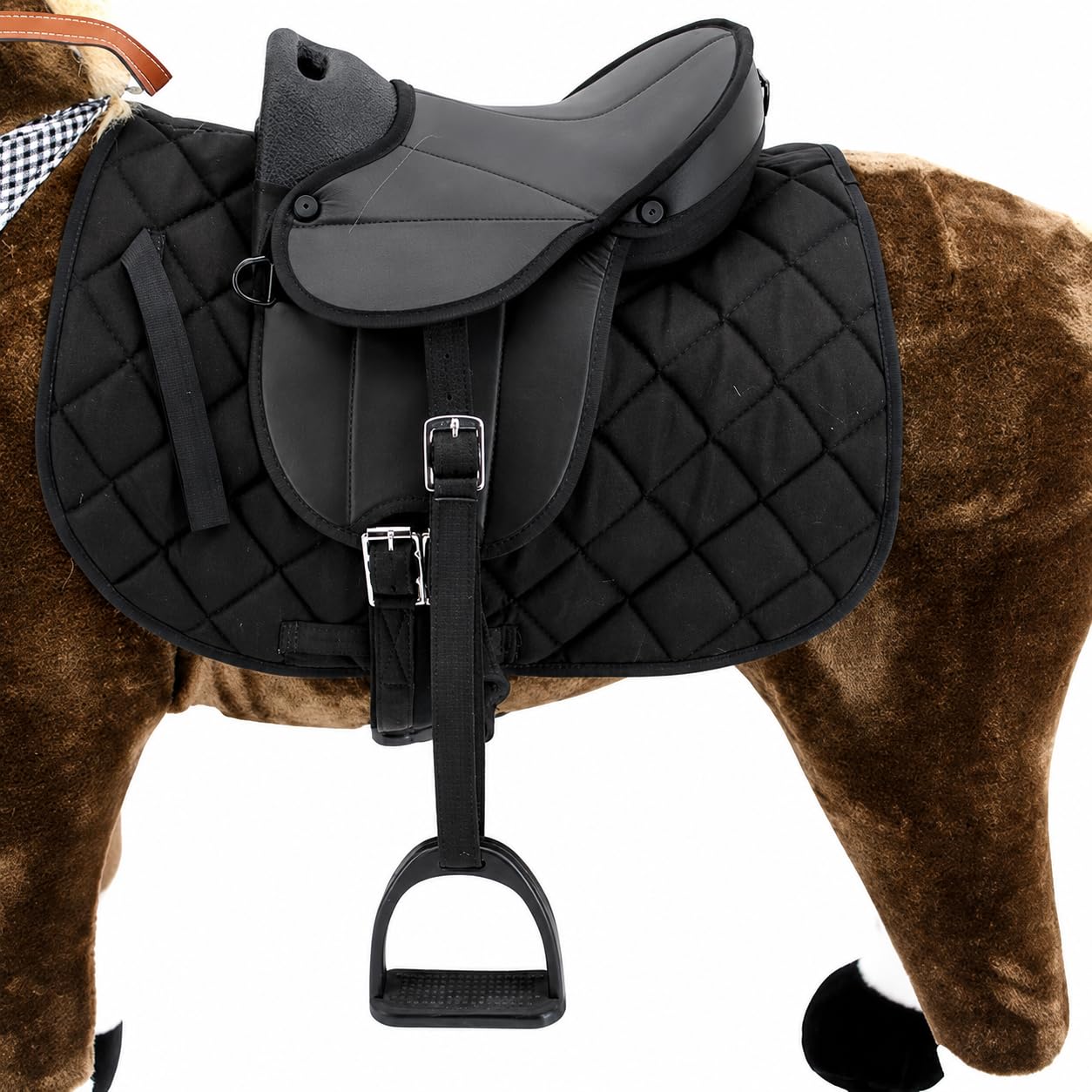 Sweety Toys 11056 Plüsch Pferd XXL Giant Riesen Stehpferd Chocolate 125 cm | robustes Pferd zum Reiten für Kinder