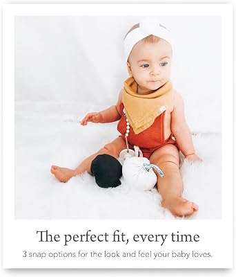Indi Organic Baby Bandana Bibs Fairtrade 4-Way Reversible Drool Bibs 5PK