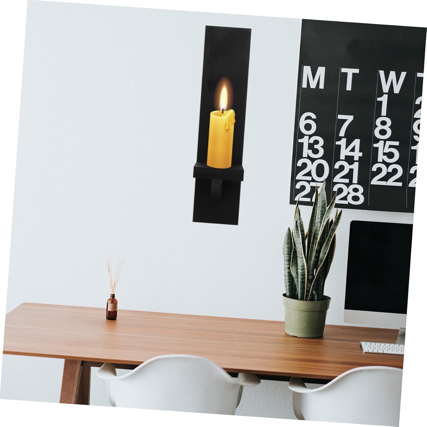 2-Pack Gothic Wall Candle Holders Rustic Wooden Sconces for Home Decor Suitable for Bedroom Living Room Kitchen and Bathroom Handmade Candle Holders Vintage Charm