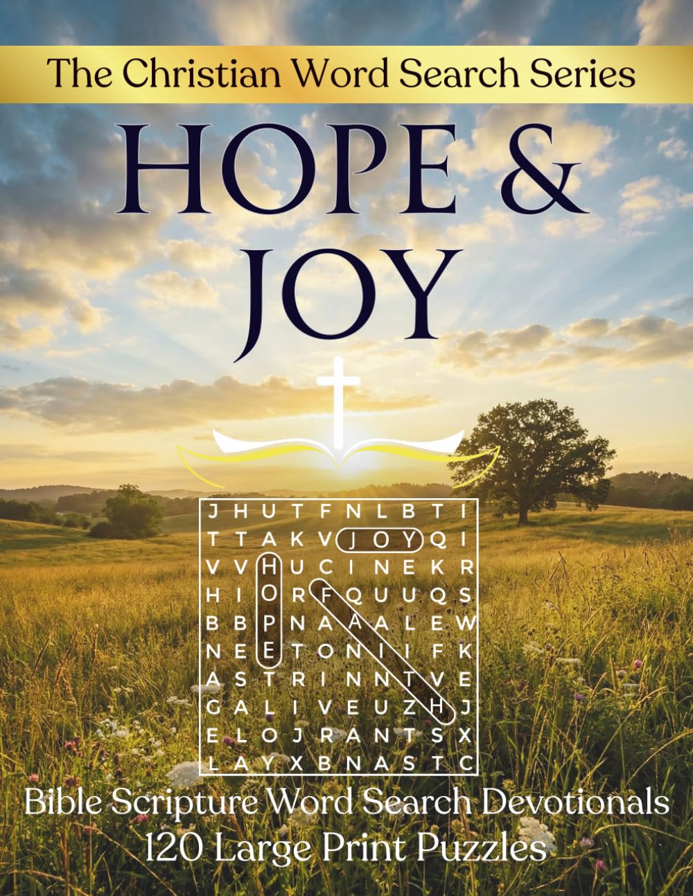 Hope and Joy: Bible Scripture Word Search Devotionals: 120 Large Print Puzzles with KJV Scripture Verses for Stress Relief and Spiritual Reflection (The Christian Word Search Series)