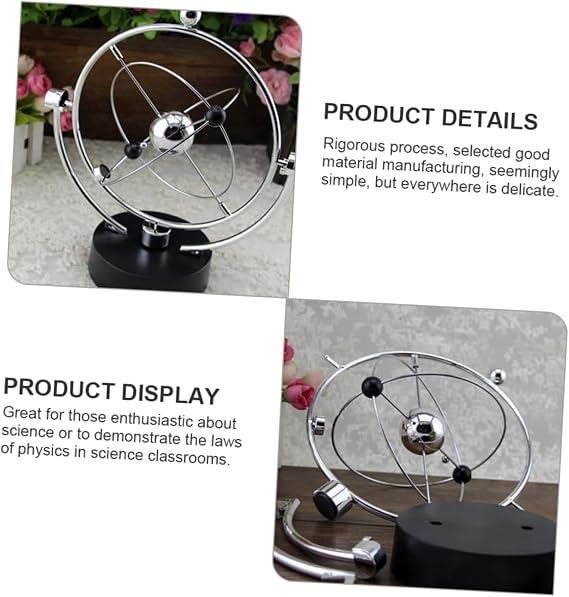 Celestial Orbit Perpetual Motion Pendulum,Perpetual Motion Machine Kinetic Art,Perpetual Motion Desk Toy,Newtons Cradle Perpetual Motion Machine for Desk Decorations,Cool Gadgets Physics Teacher Gifts