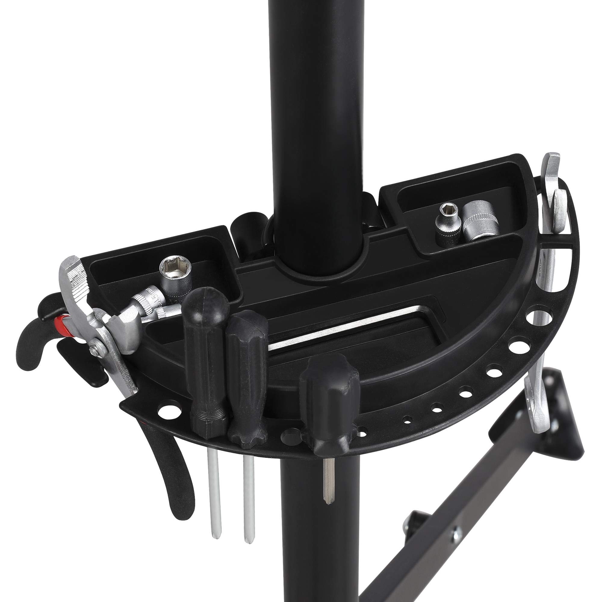Yaheetech Pied d'Atelier, Support de Réparation, Hateur Réglable 108-188 cm, avec Porte-outil Magnétique, Pliable, pour Vélo/VTT, 101x 101x 108,5-188,5cm, Charge Max.30kg