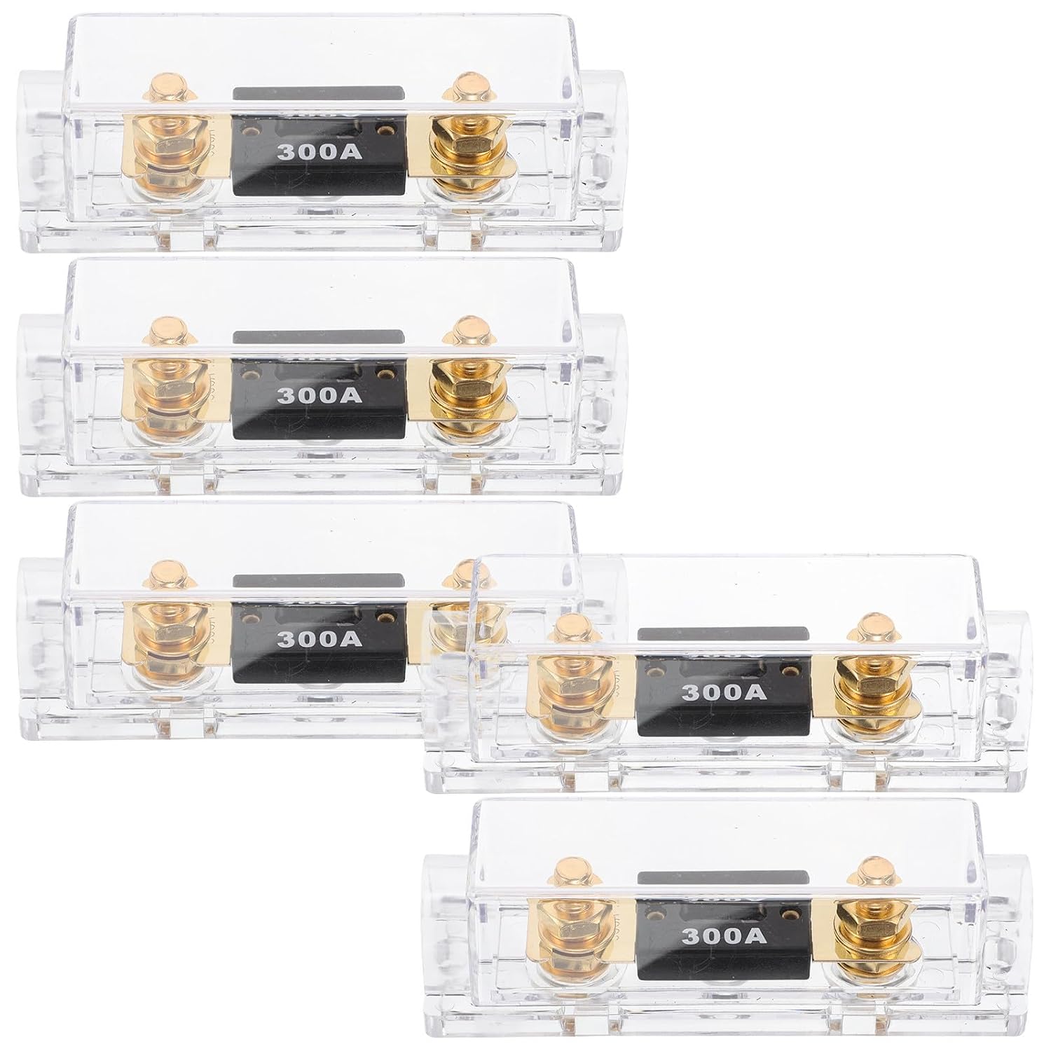 MAGICLULU 5pcs Waterproof Automotive Fuse Holder Fuse Box for Car Audio and Vehicle Electrical System with Metal and Plastic Material, Space-Saving Design for Easy Replacement in Rv
