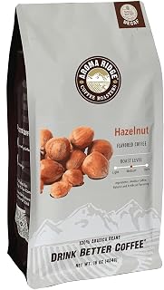 Aroma Ridge Hazelnut Decaf Coffee, Swiss Water Process, Chemical-Free, 100% Arabica Beans, Medium Roast, 16 Ounces Whole Bean