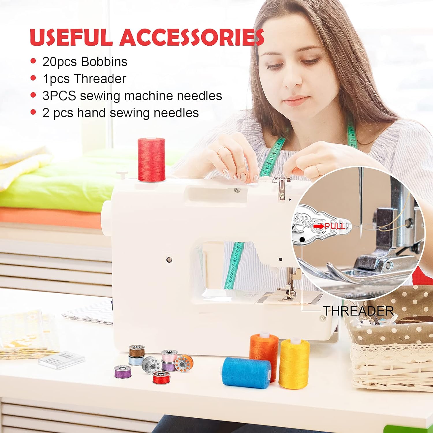 QUARKACE Sewing Thread, 20 Colors Sewing Machine Thread and Bobbin Kit, 850 Yards per Spool, All Purpose Polyester Thread for Sewing, Embroidery and Quilting : Arts, Crafts & Sewing